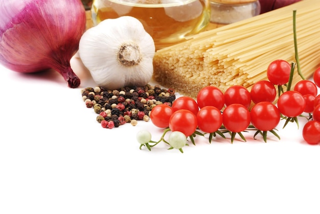 Fresh ingredients on kitchen counter